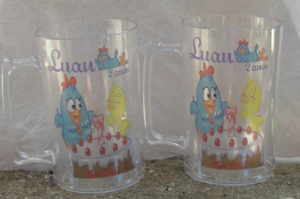 Canecas Acrilicas 300 mls em Vinil Transparente